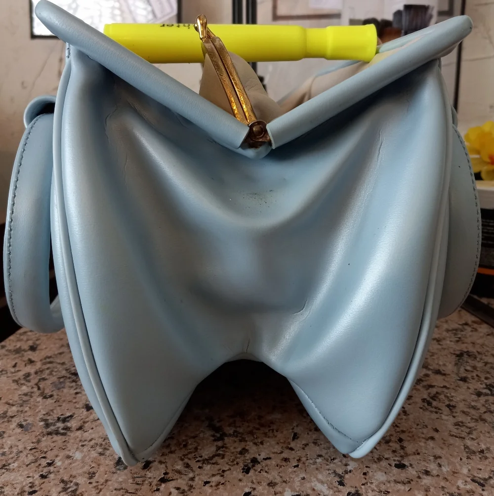 Vintage, 1960's Satchel, Baby Blue